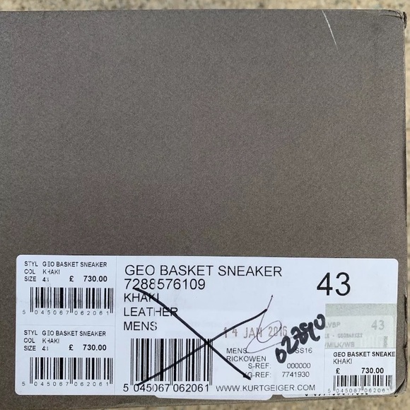 RICK OWEN Geobaskets 7288576109 Khaki - Picture 11 of 11